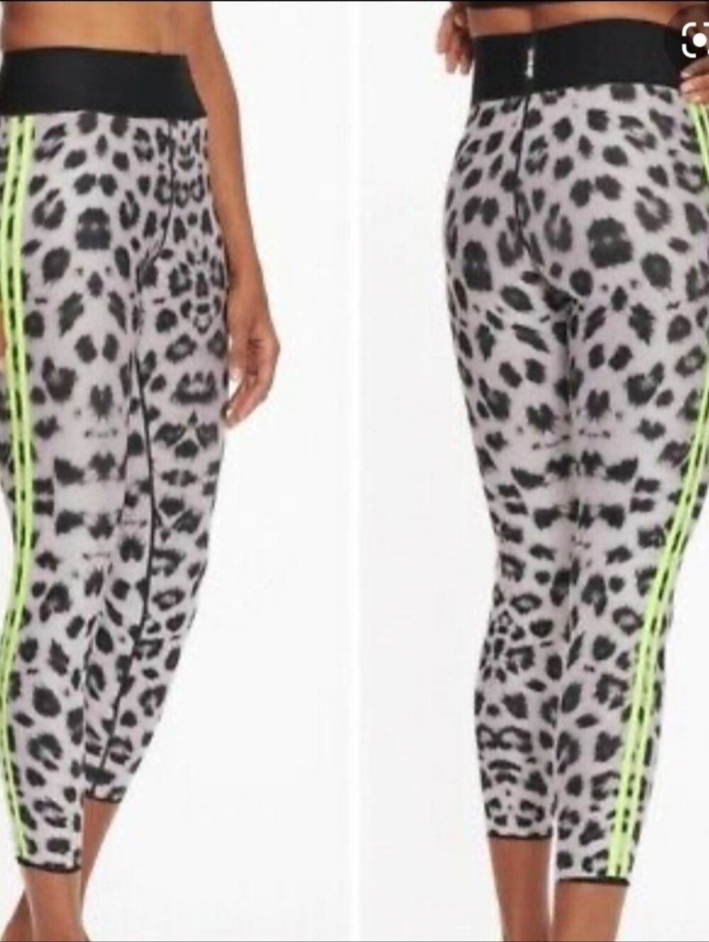 Ultracor Small Untamed Animal Print High Waist Neon Stripe Leggings